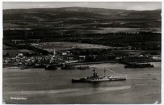 Aerial view of Invergordon, 1932 (RNM)